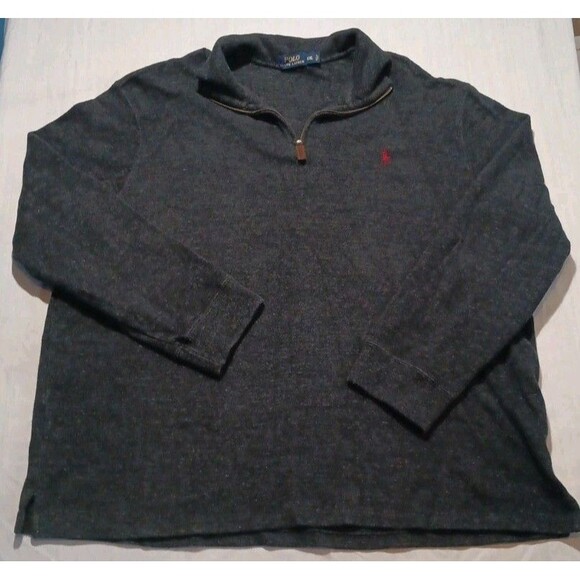 Polo Ralph Lauren Mens 2XL Quarter Zip Pullover Black Long Sleeve Sweater - Picture 1 of 5